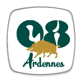 Ardennen - Viereckiger Kühlschrankmagnet - Weiß - Vorne
