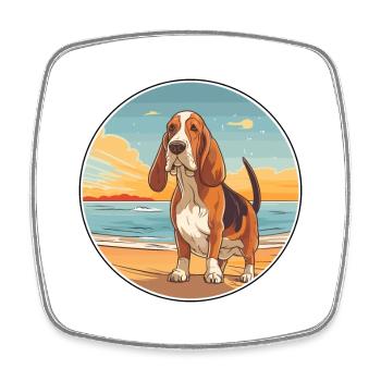 Artois Hund Rasse Cartoon Kawaii Clipart Hund - Viereckiger Kühlschrankmagnet - Weiß - Vorne