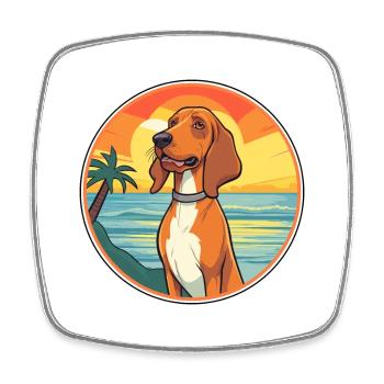 Bruno Jura Hund Rasse Cartoon Kawaii Clipart - Viereckiger Kühlschrankmagnet - Weiß - Vorne