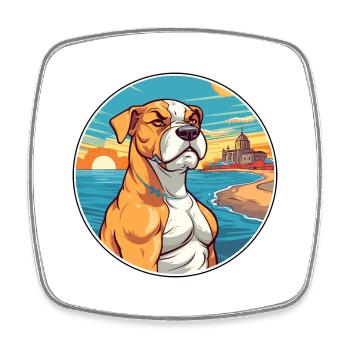 Córdoba Kampfhund Rasse Cartoon Kawaii Clipart - Viereckiger Kühlschrankmagnet - Weiß - Vorne