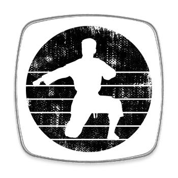 Karateka - Square fridge magnet - white - Front