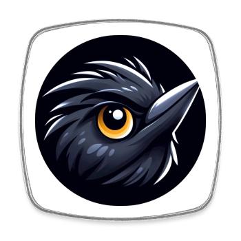 Comic Amsel Vogel - Viereckiger Kühlschrankmagnet - Weiß - Vorne