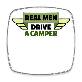 Camper Camping Déclaration Wanderer Vacances en camping-car - Magnet carré - blanc - Devant
