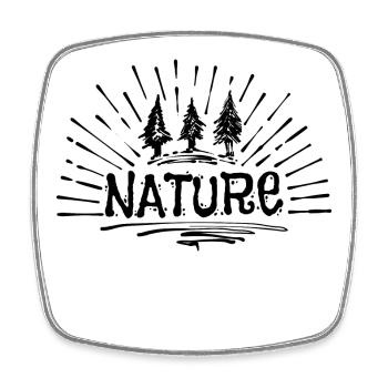 Camping Camper Statement Hiker Saying Nature - Square fridge magnet - white - Front