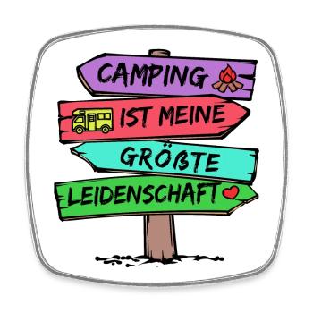 Campingplatz Camping Wanderer Wohnmobil Statement - Viereckiger Kühlschrankmagnet - Weiß - Vorne