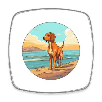 Harrier Dog Breed Cartoon Kawaii Clipart Dog Pet - Square fridge magnet - white - Front