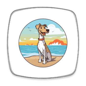 Goéland Terrier chien race Cartoon Kawaii Clipart chien - Magnet carré - blanc - Devant
