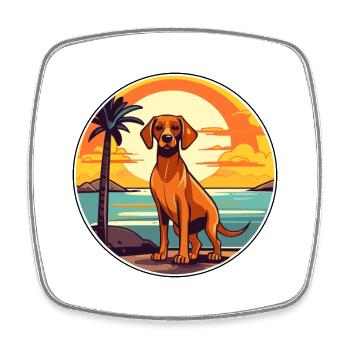 Labradinger Dog Breed Cartoon Kawaii Clipart Dog - Square fridge magnet - white - Front