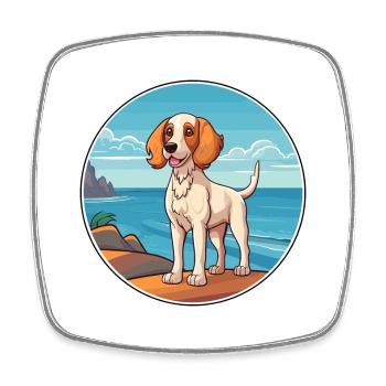 Jamthund Dog Breed Cartoon Kawaii Clipart Dog Pet - Square fridge magnet - white - Front