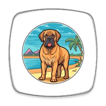 Majorque Mastiff chien race Cartoon Kawaii Clipart - Magnet carré - blanc - Devant