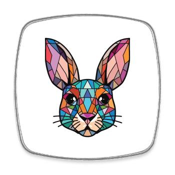 Hase buntes Aquarell Tier Haustier Illustration - Viereckiger Kühlschrankmagnet - Weiß - Vorne