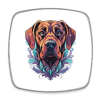 Rhodesian Ridgeback Hund Buntes Aquarell Haustier - Viereckiger Kühlschrankmagnet - Weiß - Vorne
