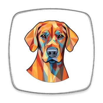 Rhodesian Ridgeback Hund Buntes Aquarell Haustier - Viereckiger Kühlschrankmagnet - Weiß - Vorne