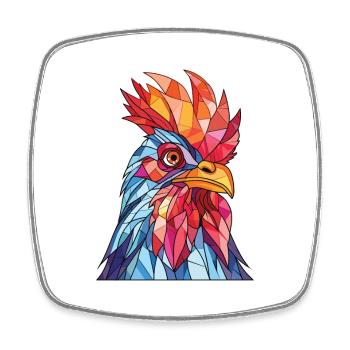 Henne buntes Aquarell Tier Haustier Illustration - Viereckiger Kühlschrankmagnet - Weiß - Vorne