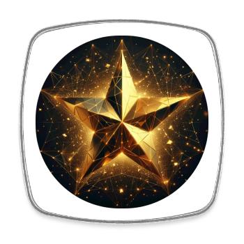 Stern funkeln gold Galaxie - Viereckiger Kühlschrankmagnet - Weiß - Vorne
