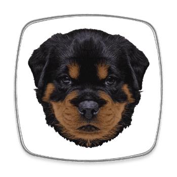 süße outfits, Rottweiler Welpe - Viereckiger Kühlschrankmagnet - Weiß - Vorne