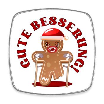 WEIHNACHTEN LEBKUCHEN GUTE BESSERUNG - Viereckiger Kühlschrankmagnet - Weiß - Vorne