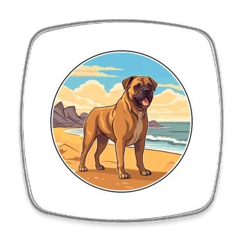 Perro de Presa Canario Hunderasse Cartoon Kawaii - Viereckiger Kühlschrankmagnet - Weiß - Vorne