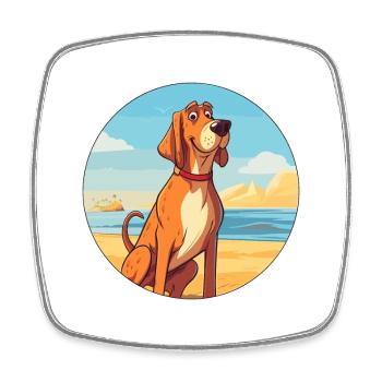 Chien chien chien de race Chien de bande dessinée Kawaii Clipart chien - Magnet carré - blanc - Devant