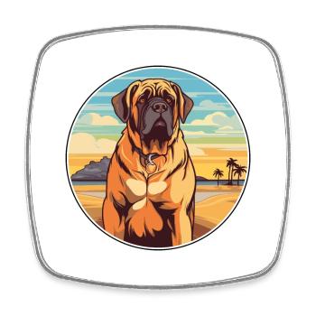 Transmontano Mastiff Race Chien Cartoon Kawaii Chien - Magnet carré - blanc - Devant