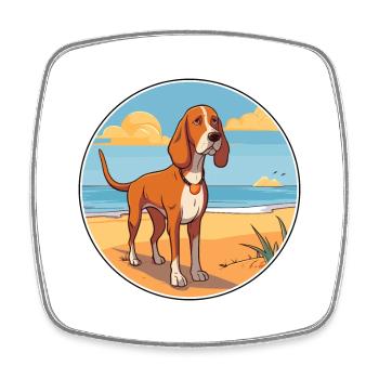 Chien chien chien race Cartoon Kawaii Clipart - Magnet carré - blanc - Devant