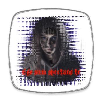 Ego sum spectans te-I'm looking at you - Square fridge magnet - white - Front