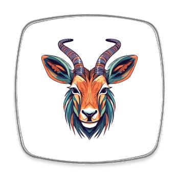 Antilope Buntes Aquarell Cartoon Kawaii Tier - Viereckiger Kühlschrankmagnet - Weiß - Vorne