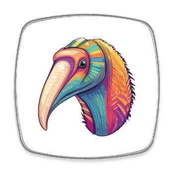 Ameisenbär Bunte Aquarell-Karikatur Kawaii-Tier - Viereckiger Kühlschrankmagnet - Weiß - Vorne