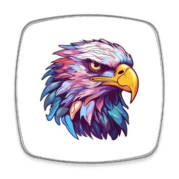 Adler Buntes Aquarell Cartoon Kawaii Tier - Viereckiger Kühlschrankmagnet - Weiß - Vorne