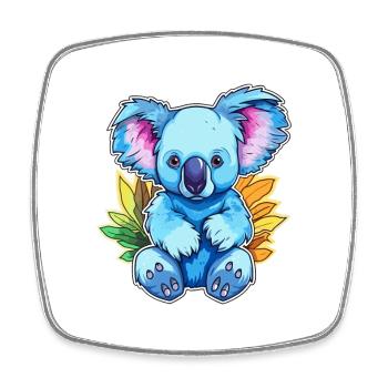 Koala Buntes Aquarell Cartoon Kawaii Tier - Viereckiger Kühlschrankmagnet - Weiß - Vorne