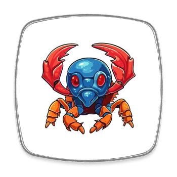 Craw Aquarelle colorée Dessin animé Kawaii Animal - Magnet carré - blanc - Devant