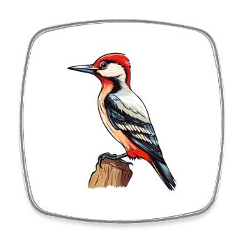 Pic Aquarelle Colorée Dessin Animé Kawaii Anim - Magnet carré - blanc - Devant