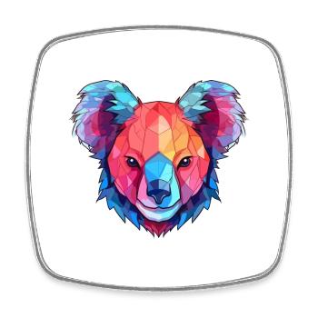 Koala Buntes Aquarell Cartoon Kawaii Tier - Viereckiger Kühlschrankmagnet - Weiß - Vorne