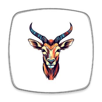 Impala Buntes Aquarell Cartoon Kawaii Tier - Viereckiger Kühlschrankmagnet - Weiß - Vorne