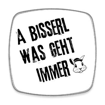 Immer Geht's | Redewendung - Viereckiger Kühlschrankmagnet - Weiß - Vorne