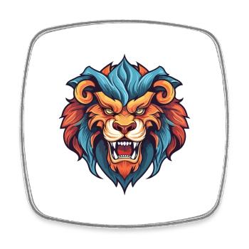 Manticore Aquarelle Colorée Dessin Animé Kawaii Anima - Magnet carré - blanc - Devant