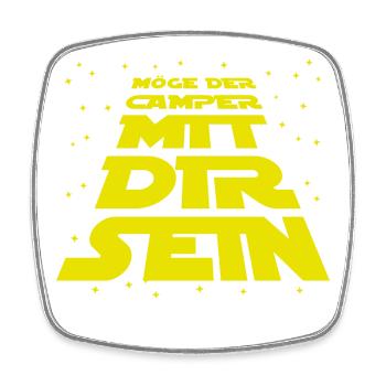 Wanderer Statement Camping Campen Urlaub Campen - Viereckiger Kühlschrankmagnet - Weiß - Vorne