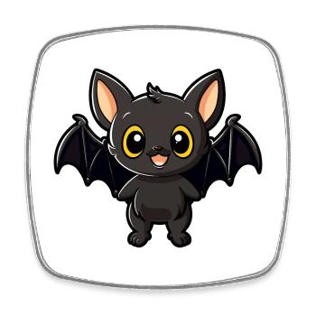Fledermaus niedliche Karikatur Kawaii Aquarell Tier Haustier - Viereckiger Kühlschrankmagnet - Weiß - Vorne
