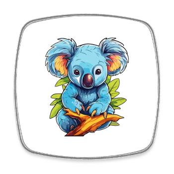 Koala Buntes Aquarell Cartoon Kawaii Tier - Viereckiger Kühlschrankmagnet - Weiß - Vorne