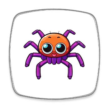 Spinne niedliche Karikatur Kawaii Aquarell Tier Haustier - Viereckiger Kühlschrankmagnet - Weiß - Vorne