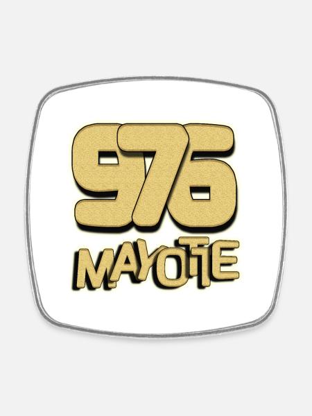 T SHIRT 976 MAYOTTE_MAORÉ - Magnet carré - blanc