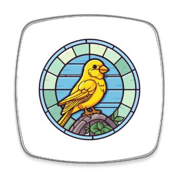 Kanarienvogel Bunte Karikatur Kawaii Anima - Viereckiger Kühlschrankmagnet - Weiß - Vorne