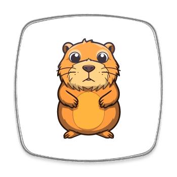 Gopher Niedliche Karikatur Kawaii Aquarell Tier Haustier - Viereckiger Kühlschrankmagnet - Weiß - Vorne