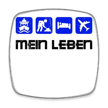 Job Statement Arbeiter Angestellter Arbeit - Viereckiger Kühlschrankmagnet - Weiß - Vorne