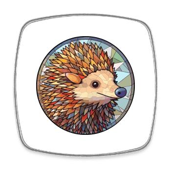 Igel Bunte Karikatur Kawaii Ani - Viereckiger Kühlschrankmagnet - Weiß - Vorne