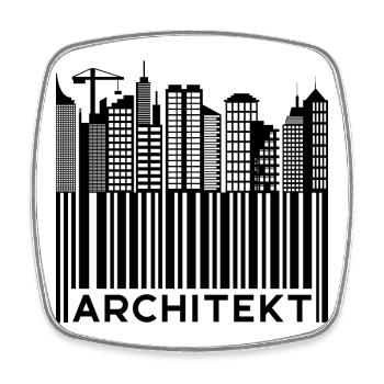 Architekt Spruch Job Karriere Beruf Arbeiter - Viereckiger Kühlschrankmagnet - Weiß - Vorne