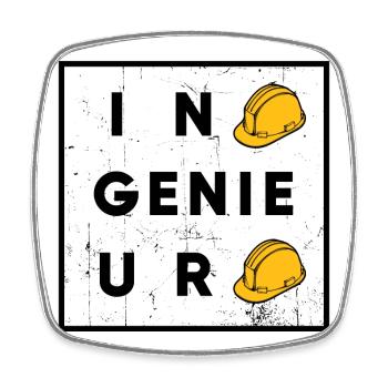 Ingenieur Spruch Vorgesetzter Arbeiter Beruf - Viereckiger Kühlschrankmagnet - Weiß - Vorne