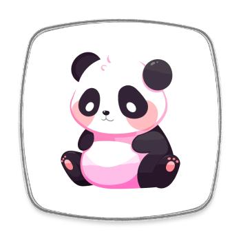 Panda Mignon Heureux Kawaii Cartoon Clipart Animal - Magnet carré - blanc - Devant
