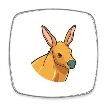 Aardvark mignon heureux kawaii dessin animé Clipart Animal - Magnet carré - blanc - Devant