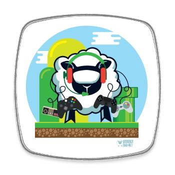 Mögen wir Gaming? - Viereckiger Kühlschrankmagnet - Weiß - Vorne